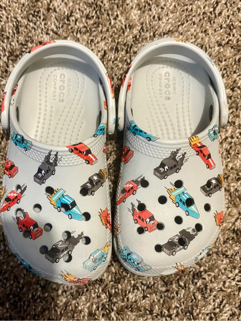 Crocs Kids Race Car Print